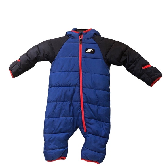Nike Fleece Lined Snowsuit One Piece Boys Kids Toddler Size 9 Month 68-74cm‎ - Picture 1 of 9